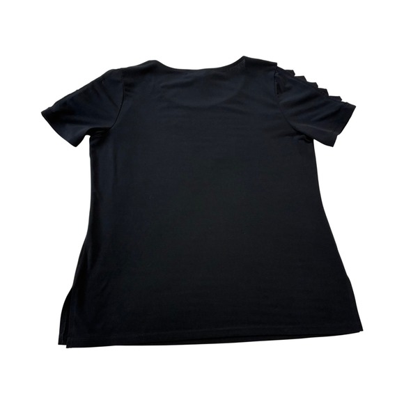 Michael Kors Black Top Cutout Ruffle‎ Sleeve Round Neck Womens - Picture 2 of 9